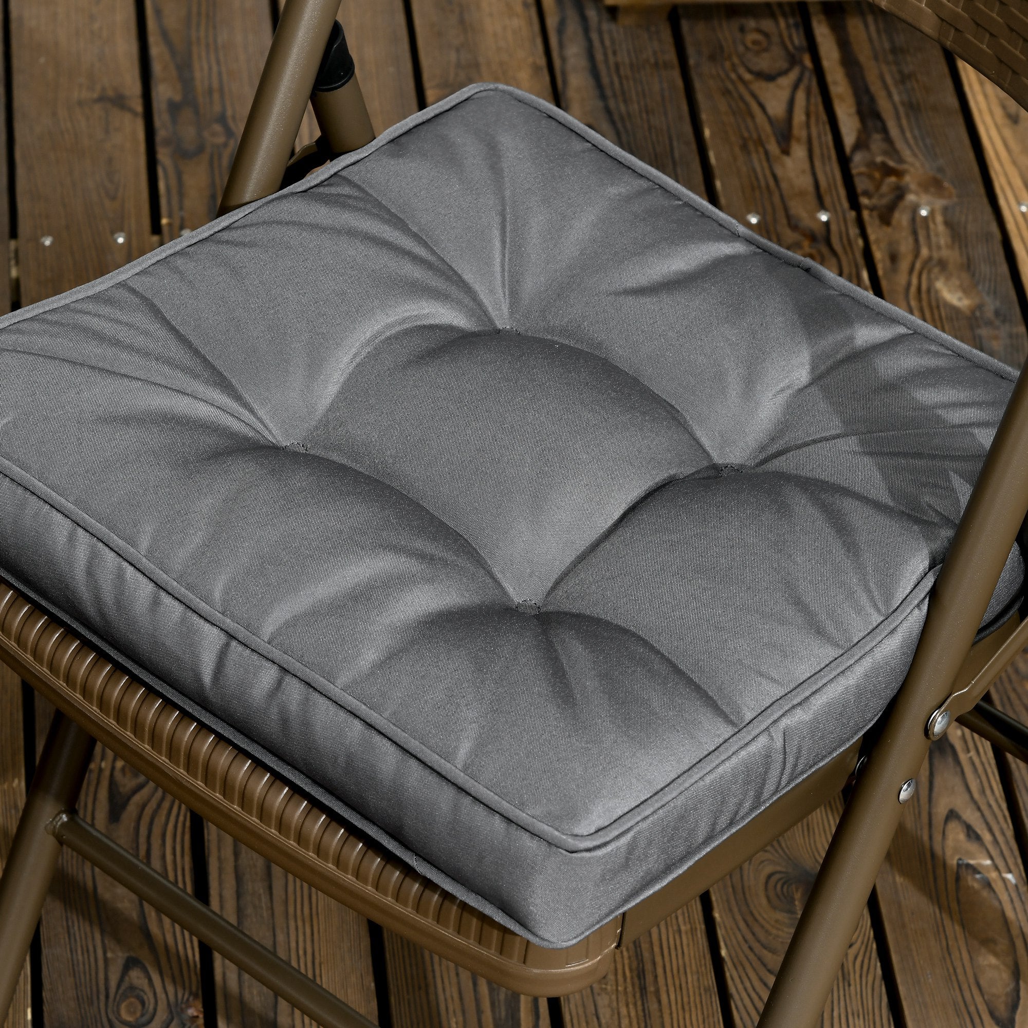 Almofadas para Cadeiras de Jantar 42x42x5 cm - Cinzento