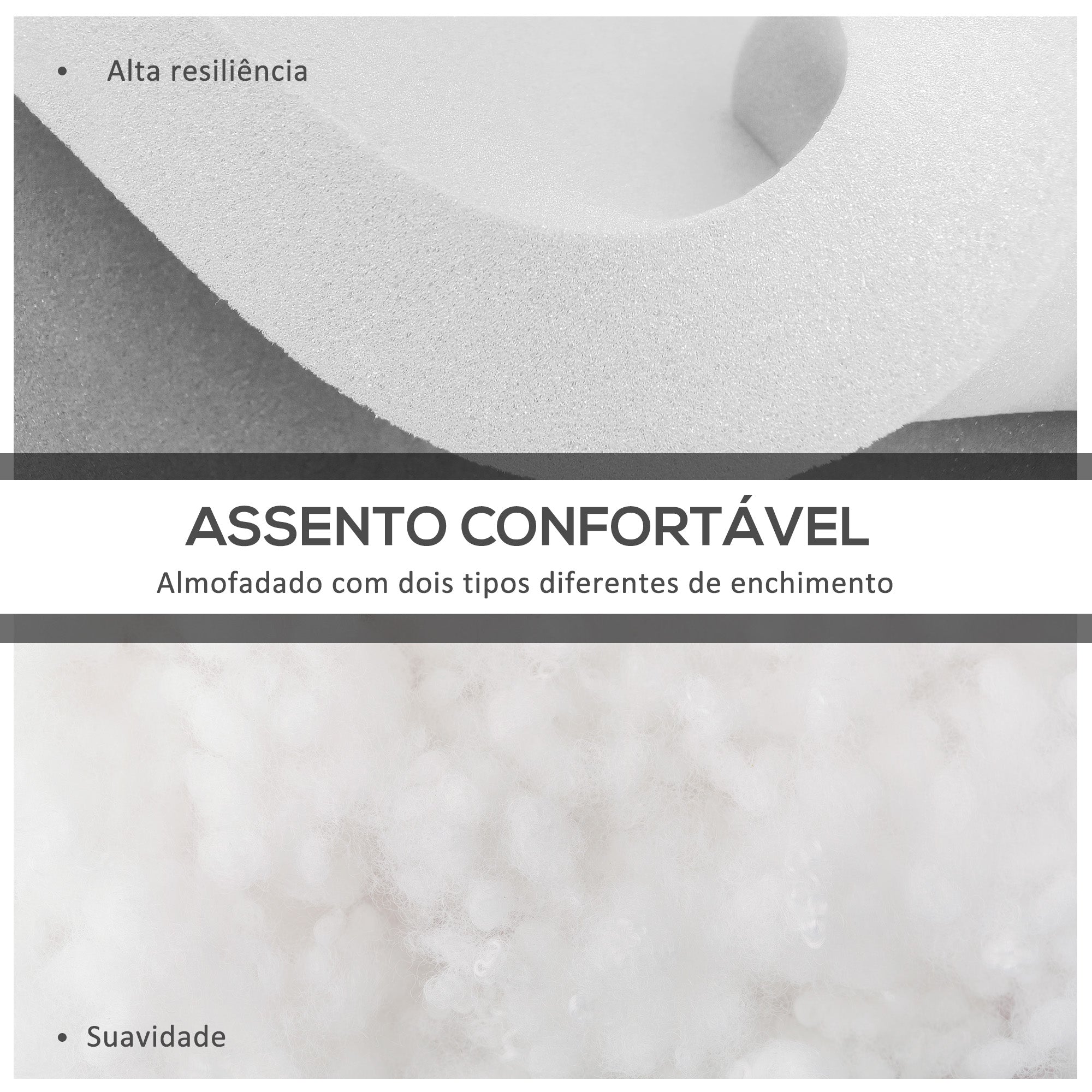 Almofadas para Cadeiras de Jantar 42x42x5 cm - Cinzento