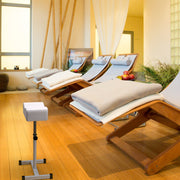 Reposapiés para Pedicura – Altura Ajustável de 44-65 cm – Branco – Aço revestido a pó