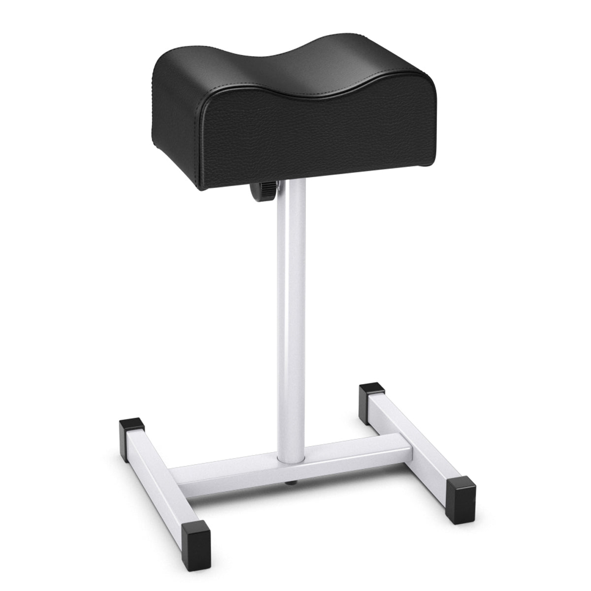 Reposapiés para pedicura e manicura – altura ajustável de 44-65 cm – cor preta – estrutura de aço