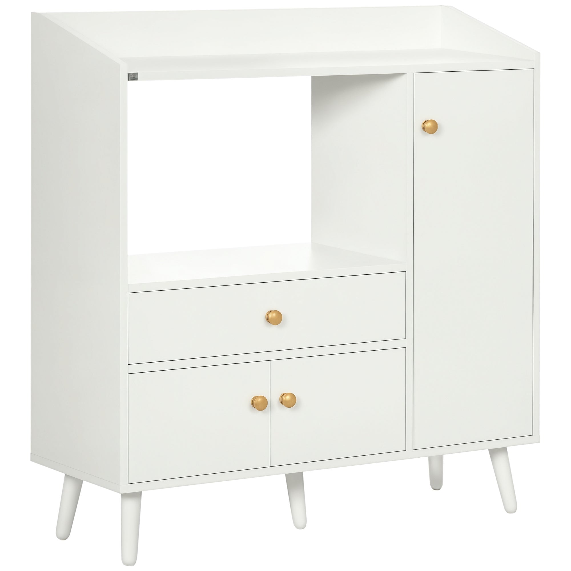 Armário de Cozinha para Micro-ondas 90x30x94 cm - Branco