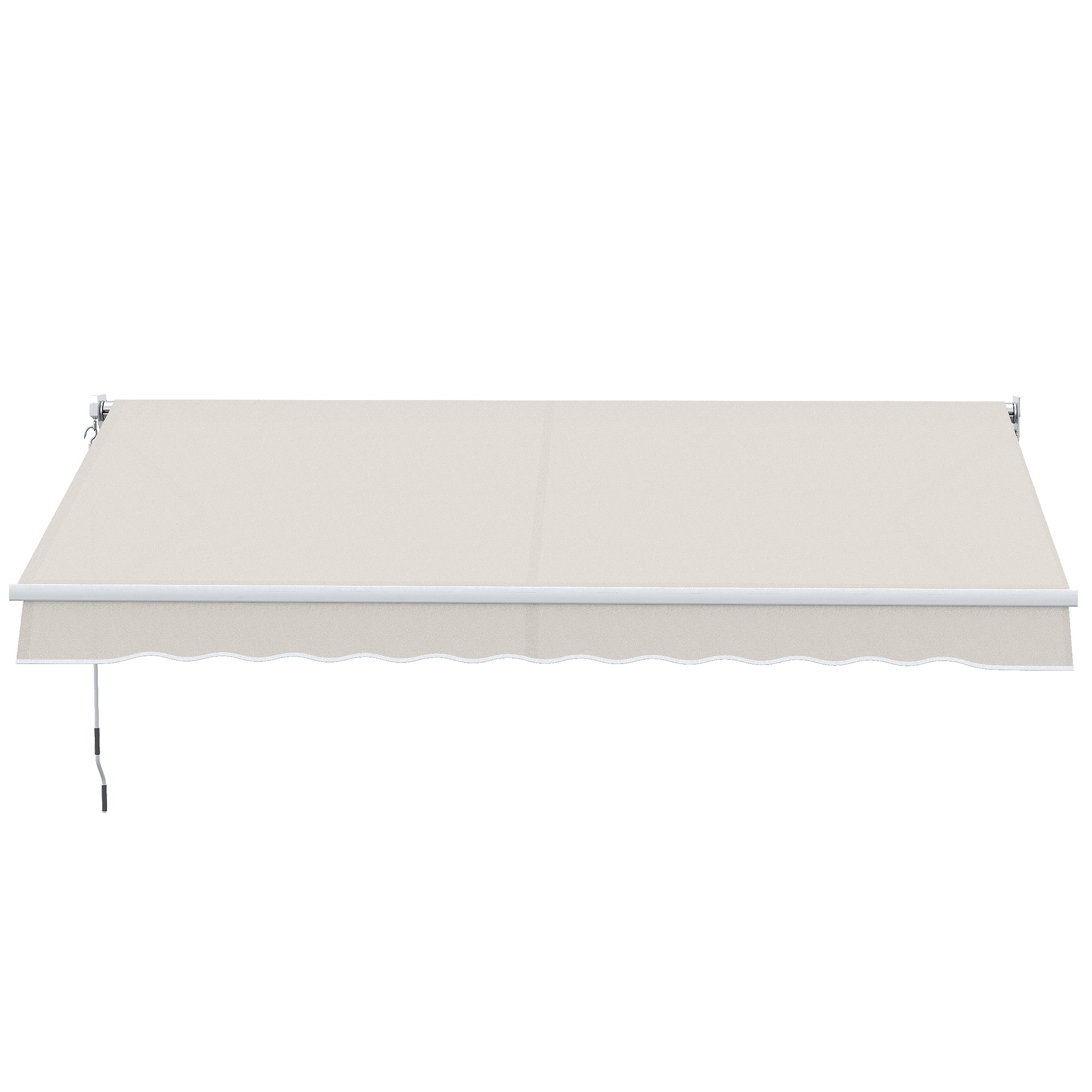 Toldo Manual Retrátil 200x250 cm Cor Creme Branco