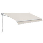 Toldo Manual Retrátil 200x250 cm Cor Creme Branco