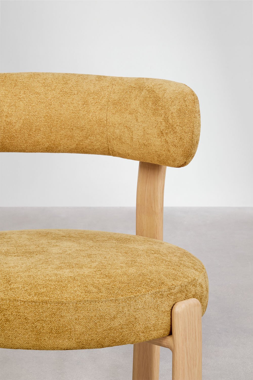 Cadeira de Jantar Jolie - Chenille Mostarda