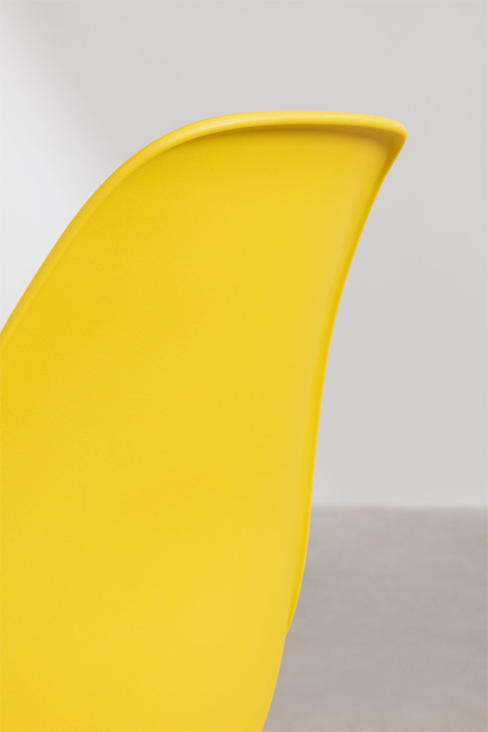 Cadeira de Jantar – Scand Nordic em Polipropileno e Madeira de Faia - Cor Amarelo