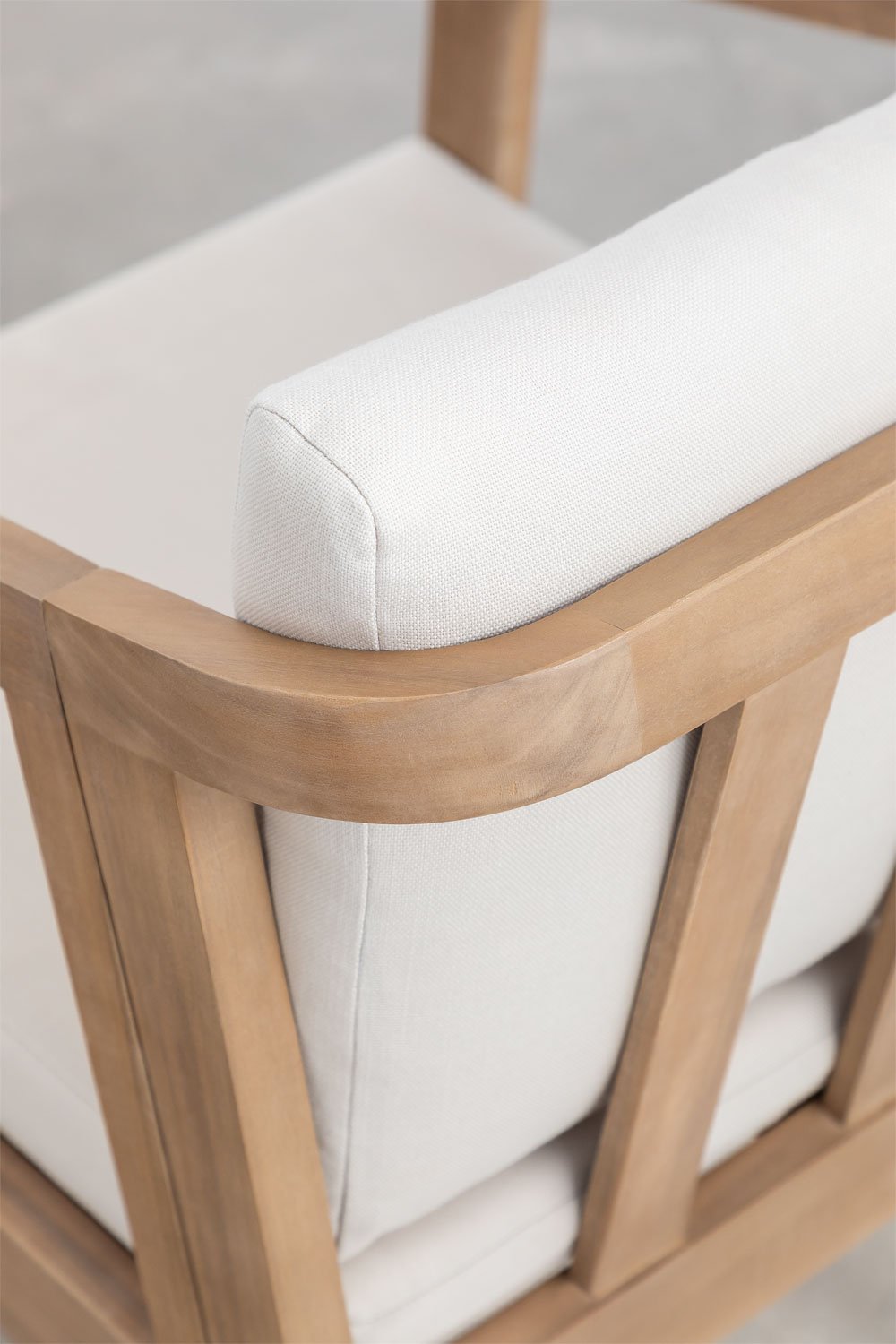 Conjunto de 2 Cadeiras de Jantar – Kaela em Madeira de Acácia - Castanho Acácia Claro e Branco Gardénia