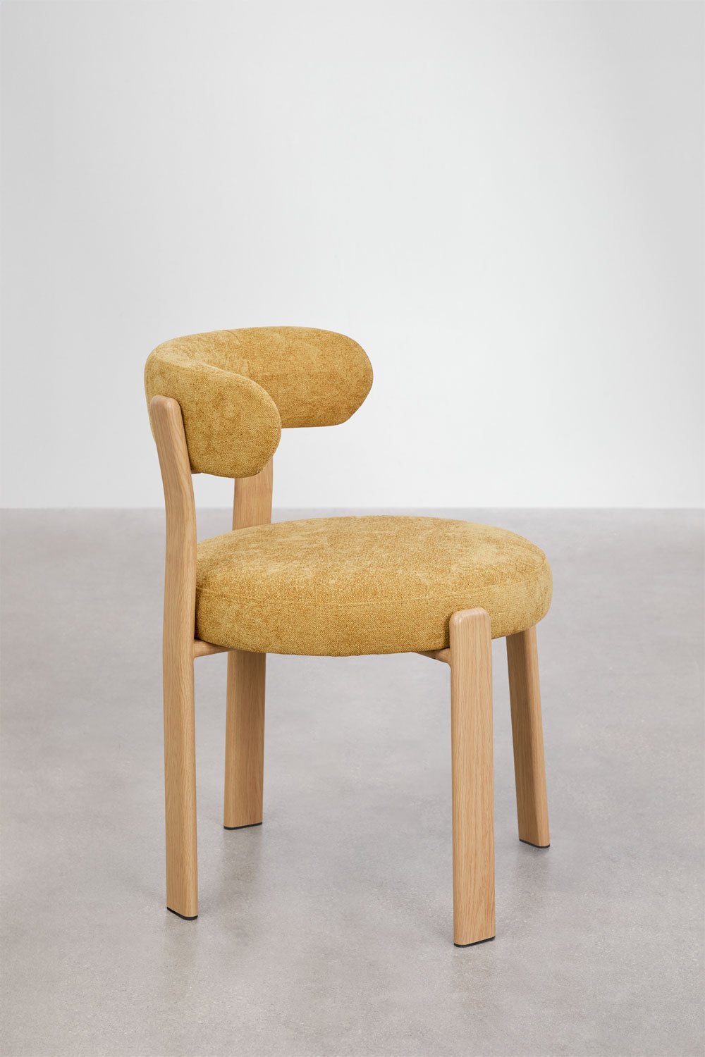 Cadeira de Jantar Jolie - Chenille Mostarda