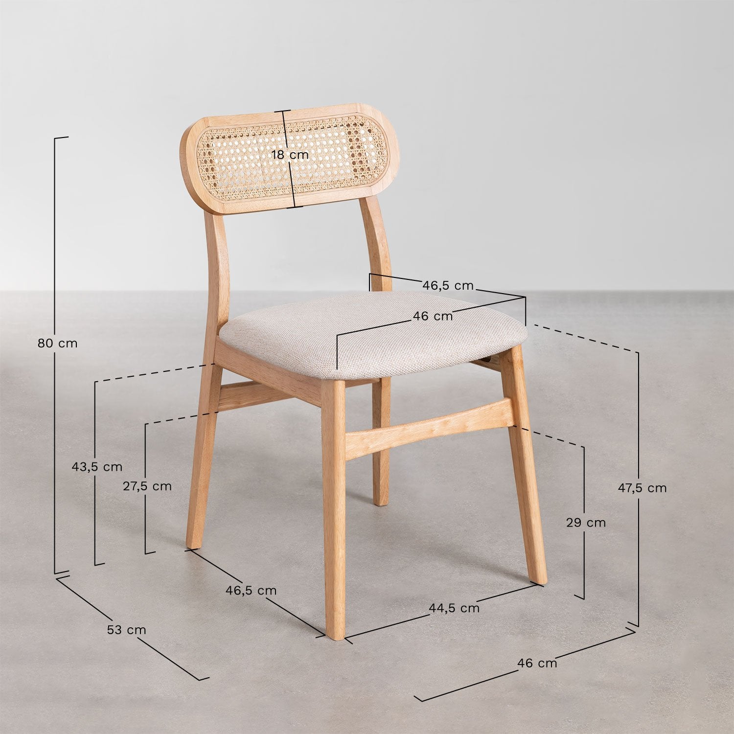 Cadeira de Jantar – Leivel Preto Claro