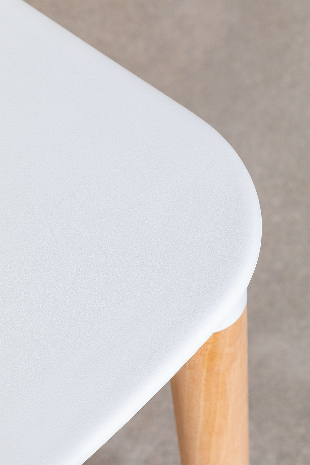 Cadeira de Jantar – Royal em Polipropileno Branco e Madeira de Faia