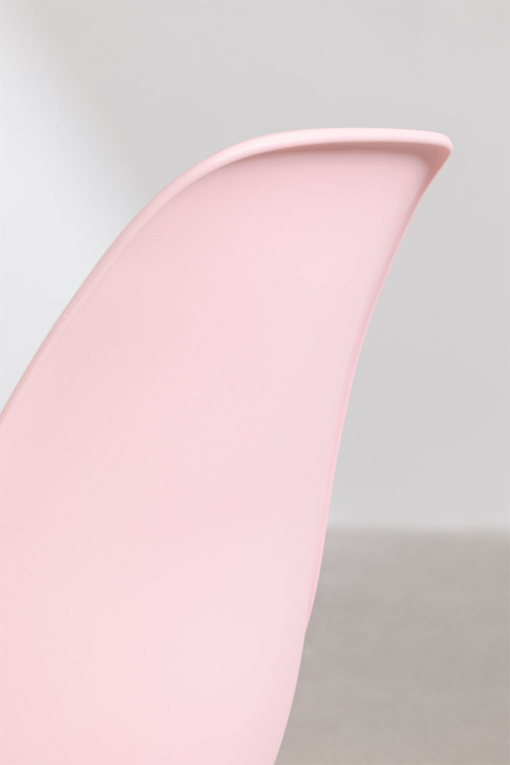 Cadeira de Jantar – Scand Nordic em Polipropileno e Madeira de Faia - Cor Rosa Claro