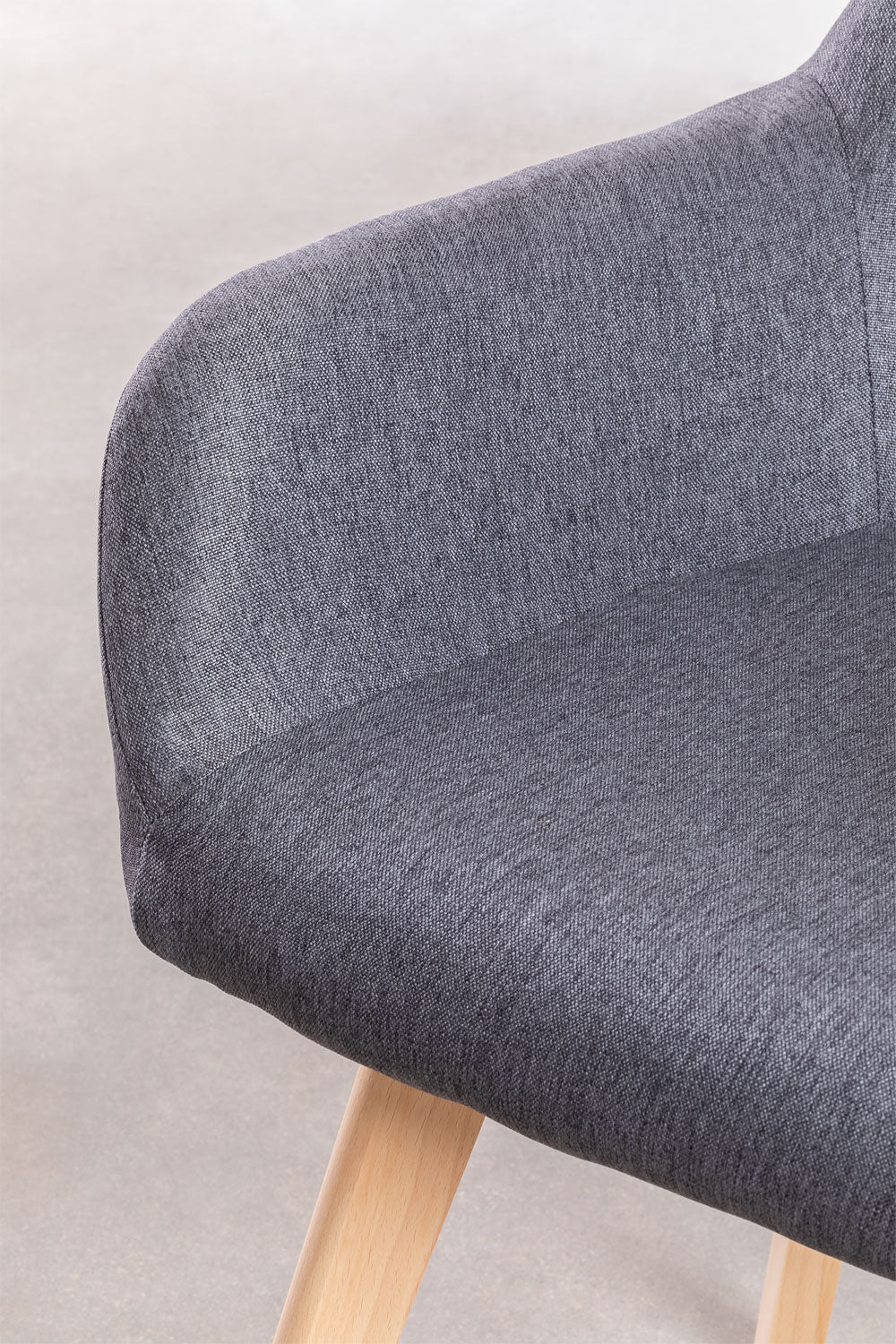 Cadeira de Jantar – Ervi com Braços - Antracite - Madeira de Faia