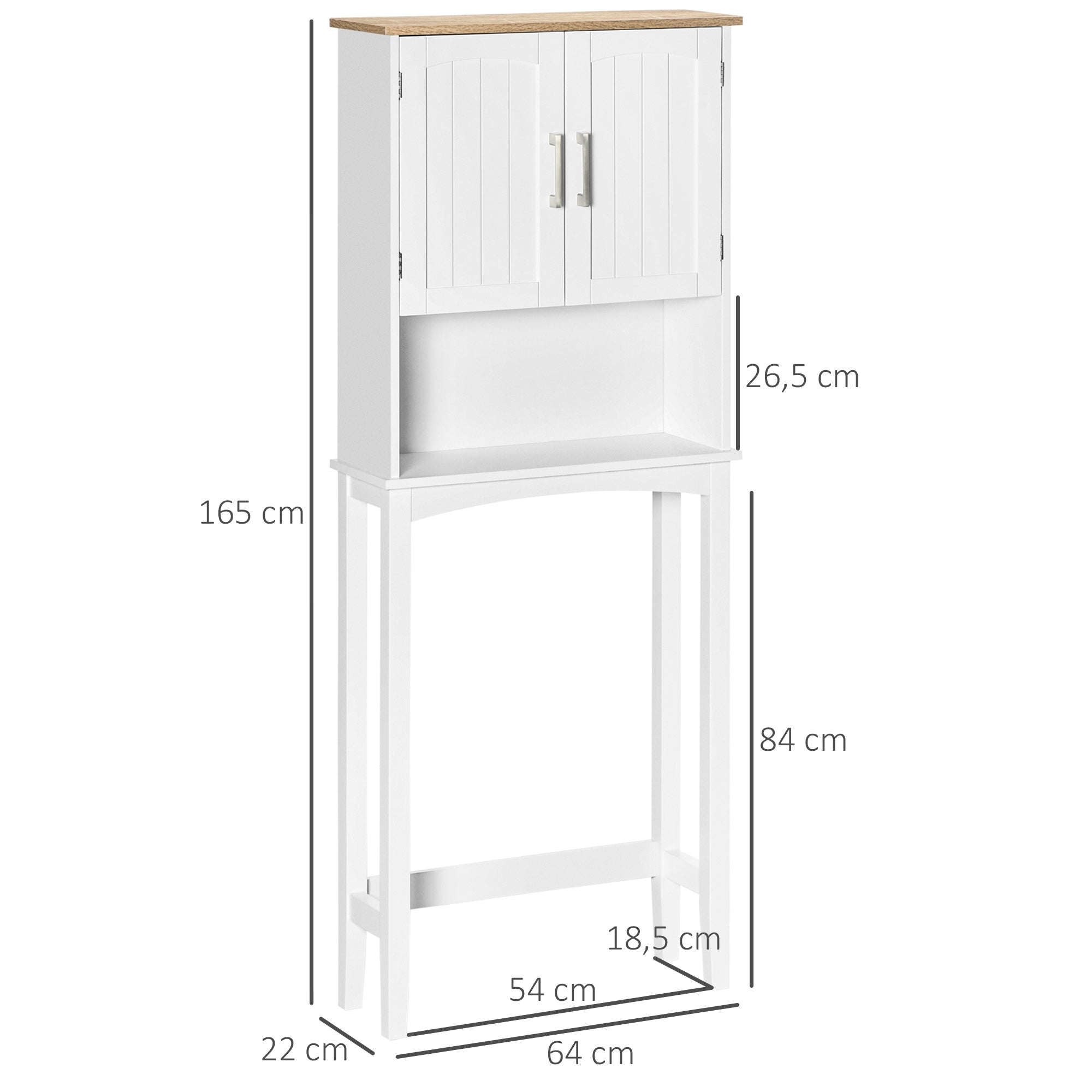 Armário sobre Sanita 64x22x165cm - Branco