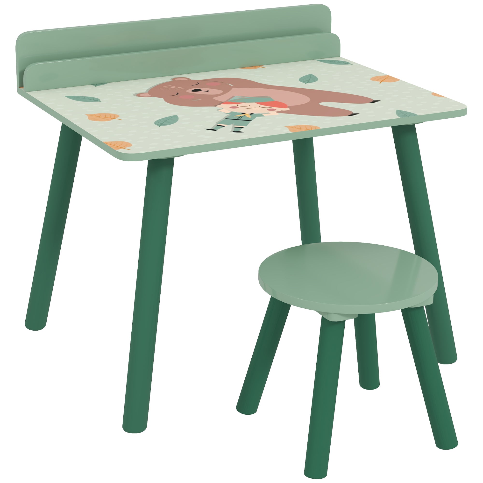Mesa e Cadeira Infantil Conjunto Verde 60x48x53,5 cm
