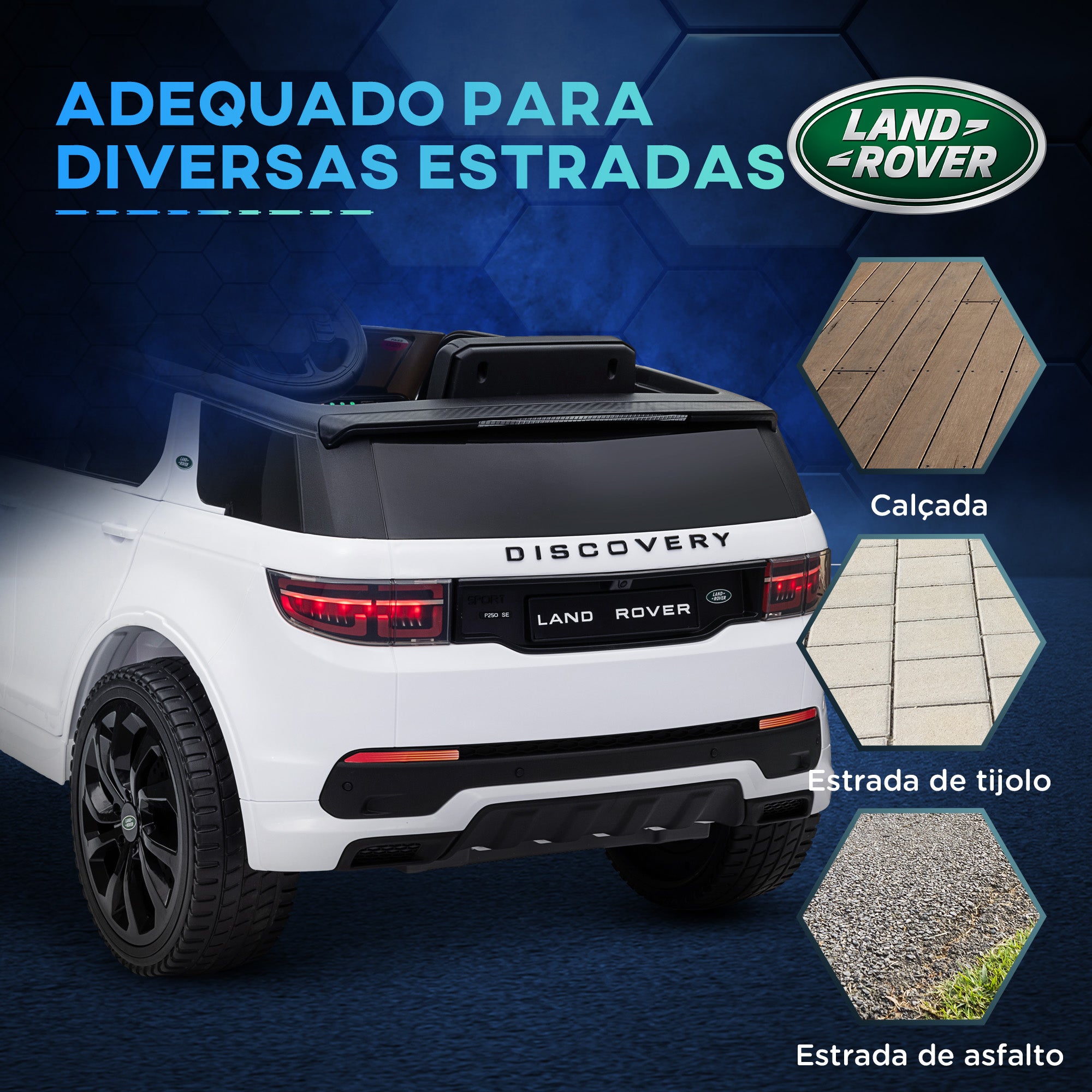 Carro Elétrico para Crianças 106x65,5x51 cm Branco