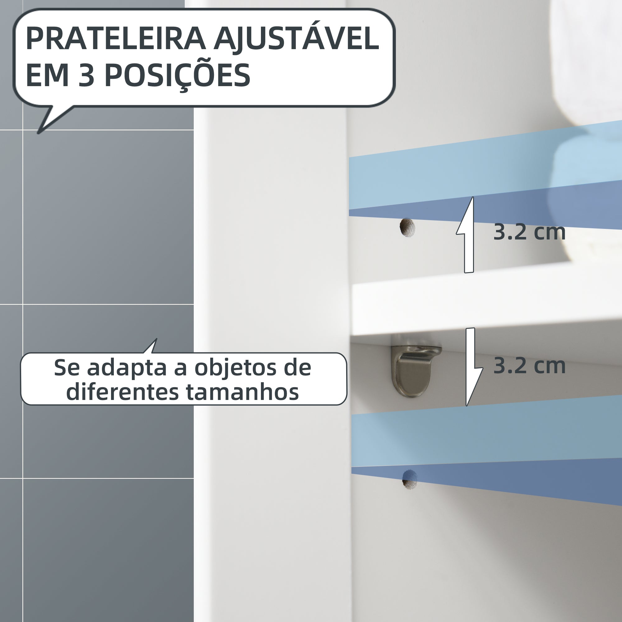 Armário Casa de Banho Auxiliar Moderno 60x30x80cm Branco e Preto