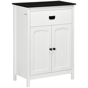 Armário Casa de Banho Auxiliar Moderno 60x30x80cm Branco e Preto