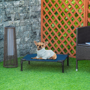 Cama Elevada para Animais de Estimação – 64x46x18cm – Azul – Metal e Tecido Oxford 600D