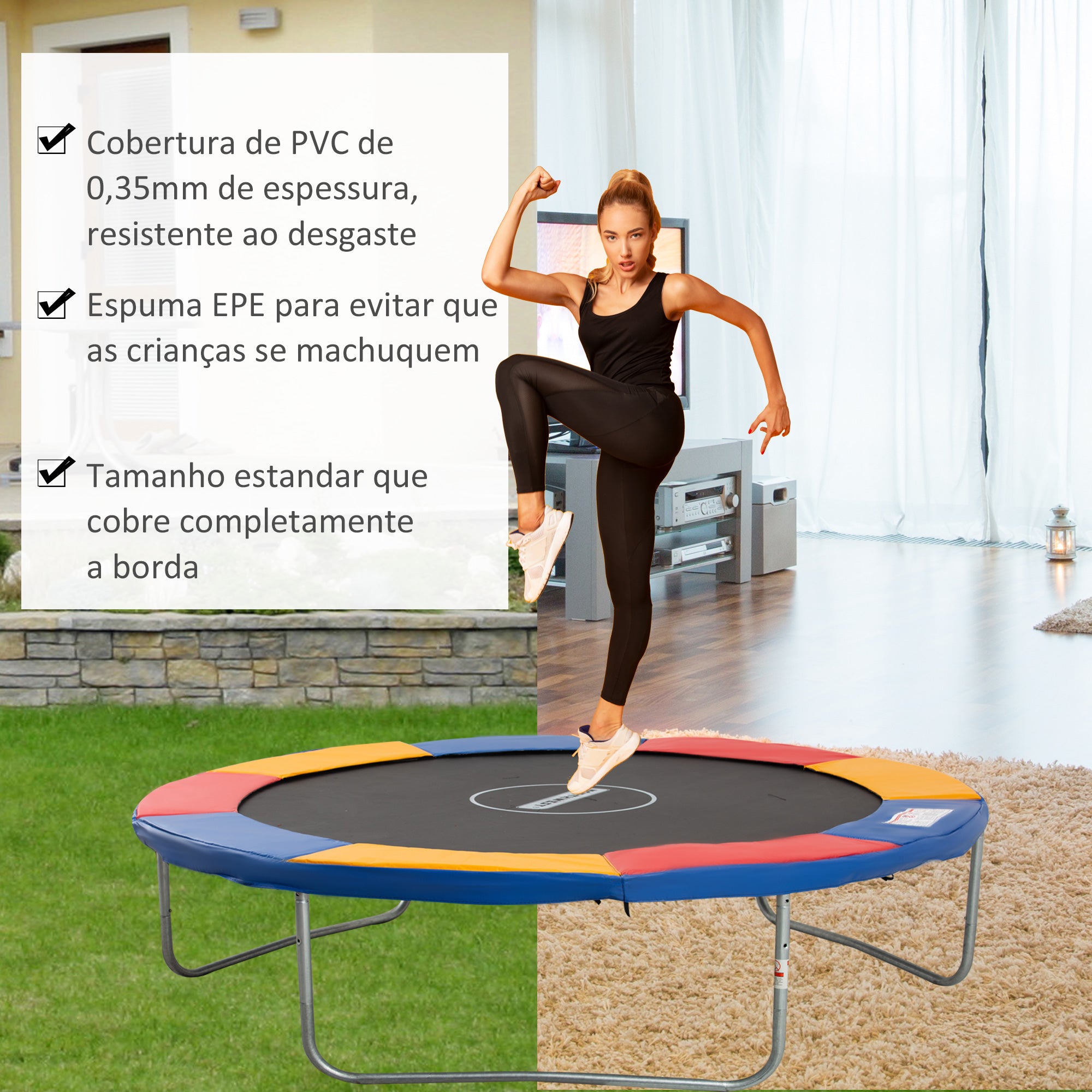 Cobertura de Proteção para Trampolim Ø305cm Multicor