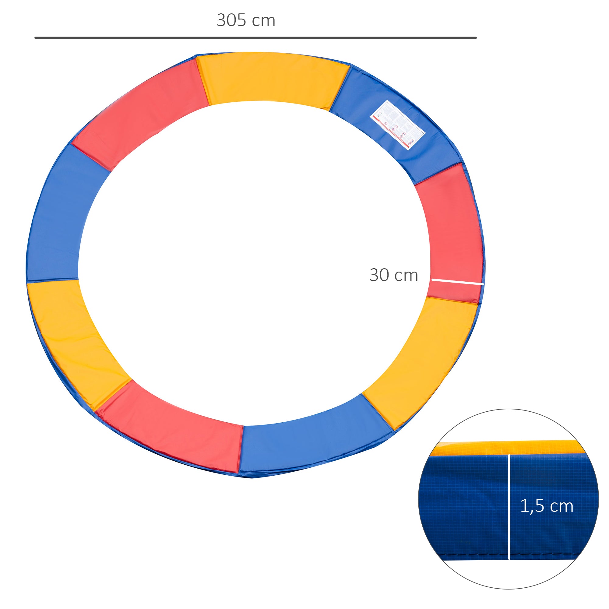 Cobertura de Proteção para Trampolim Ø305cm Multicor