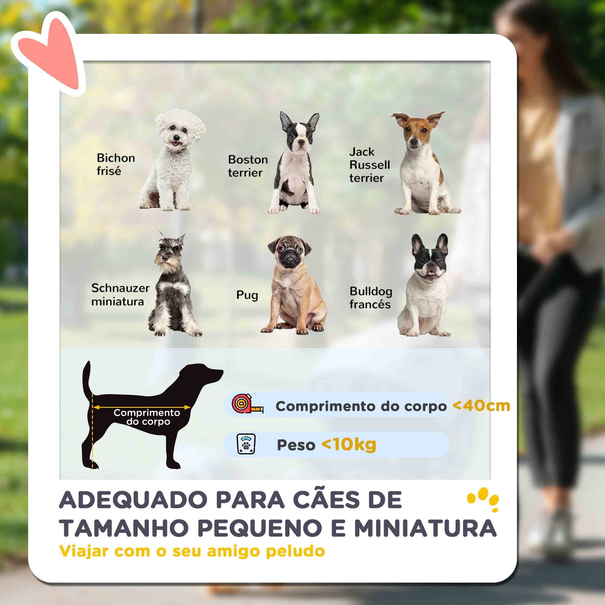 Carrinho de Passeio para Cães Pequenos Dobrável 80x48,5x106 cm - Cinza Claro