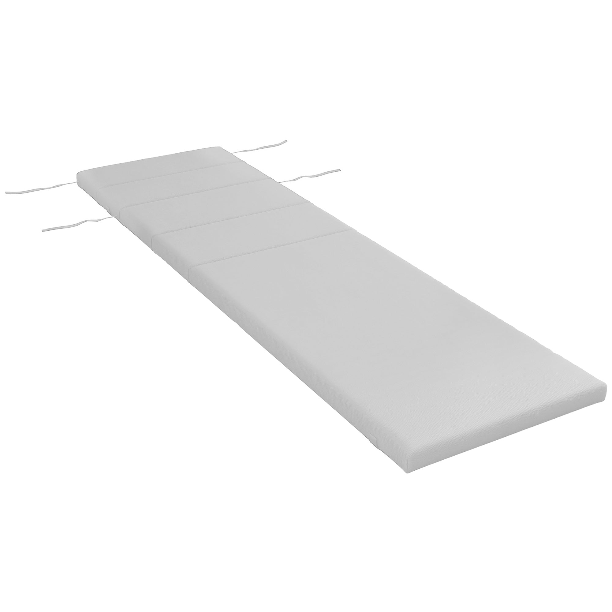 Almofada para Espreguiçadeira 196x63x6 cm - Cinza Claro
