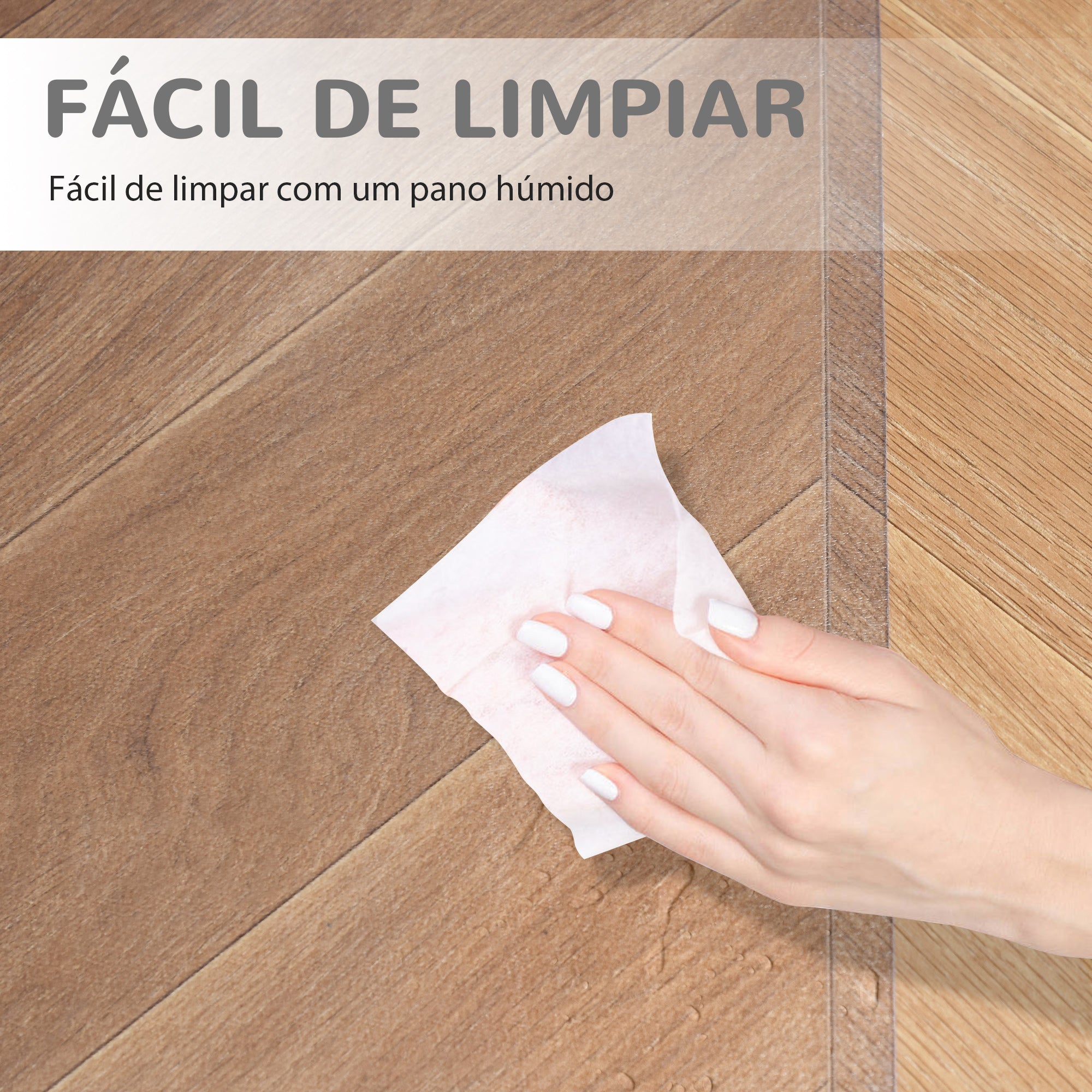 Tapete Protetor Retangular 90x120 cm Transparente