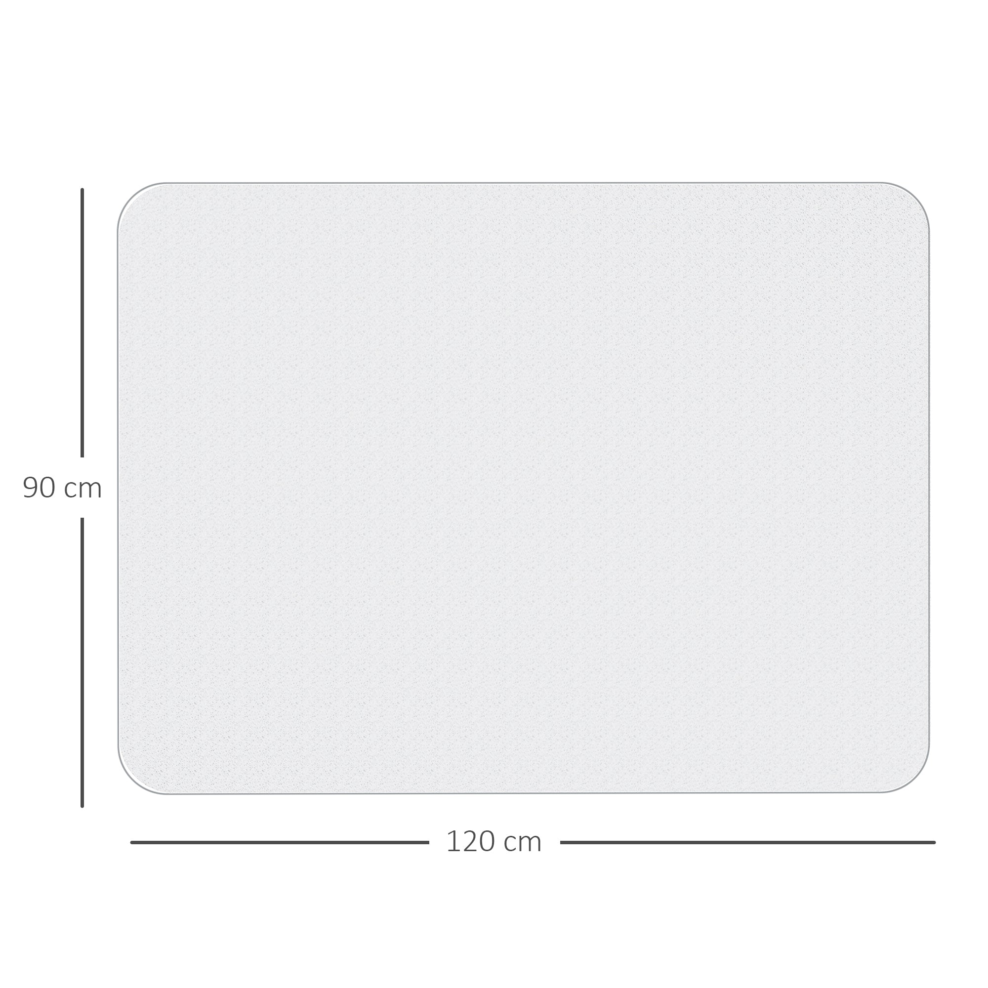 Tapete Protetor Retangular 90x120 cm Transparente