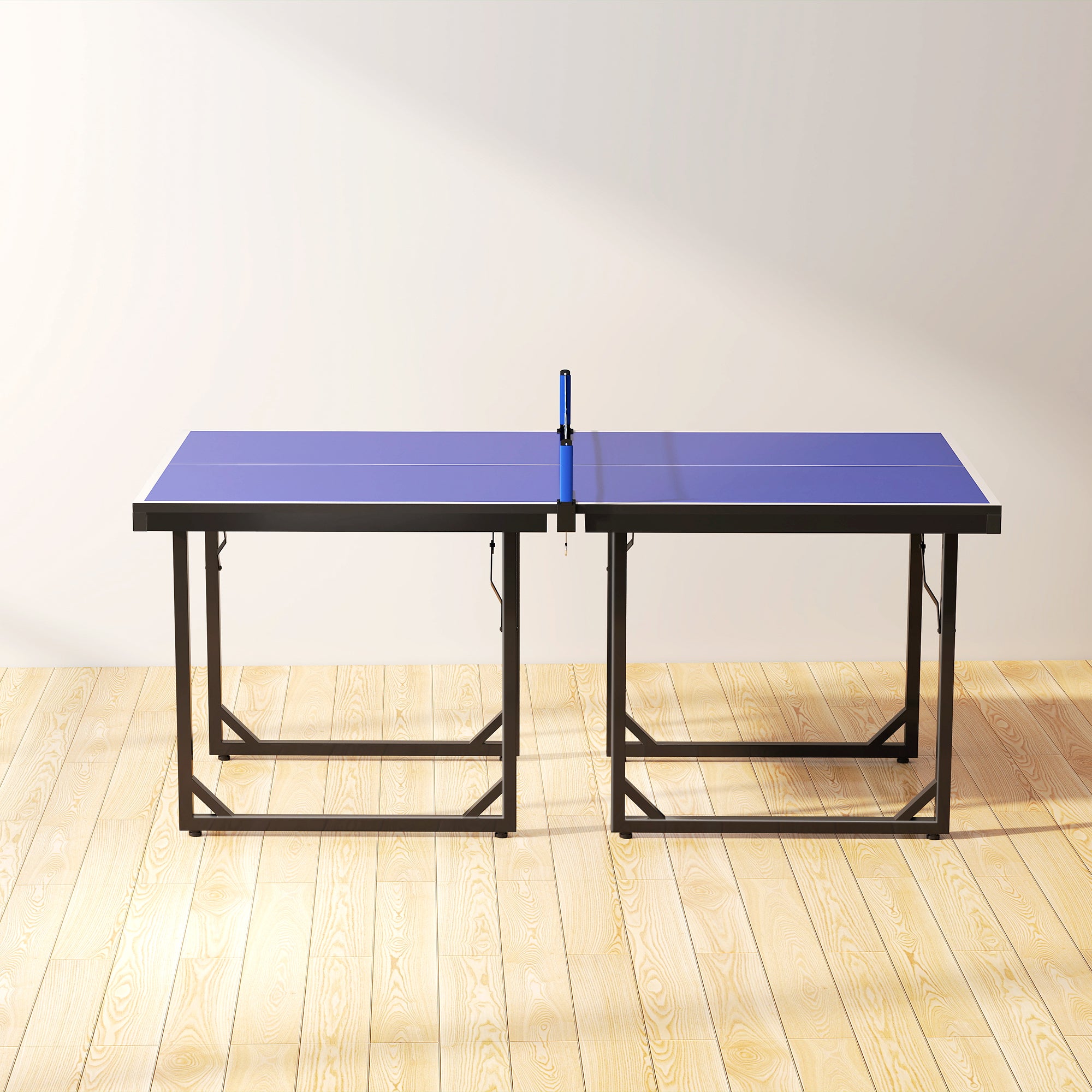 Mesa de Ping Pong Dobrável Profissional – 182x91x76 cm – Azul – MDF e Aço