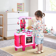 Cozinha Infantil 78x29x87 cm Rosa com Luz e Som - Conjunto de 38 Acessórios