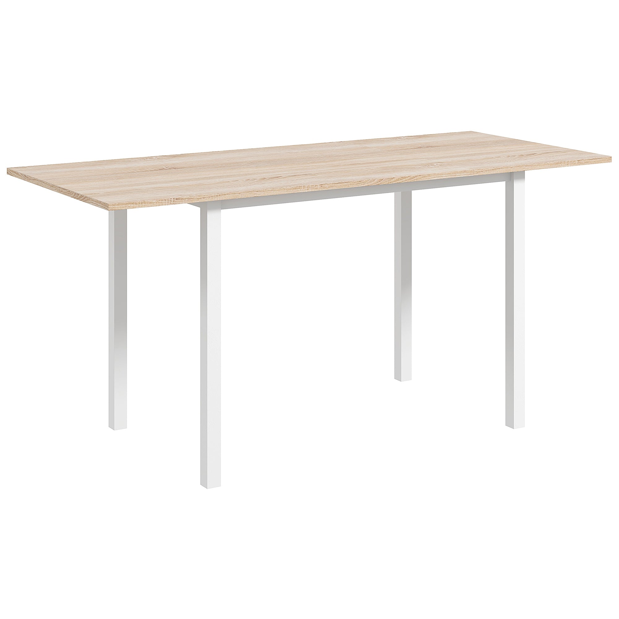 Mesa de Jantar Extensível 160x70x76 cm - Cor Natural