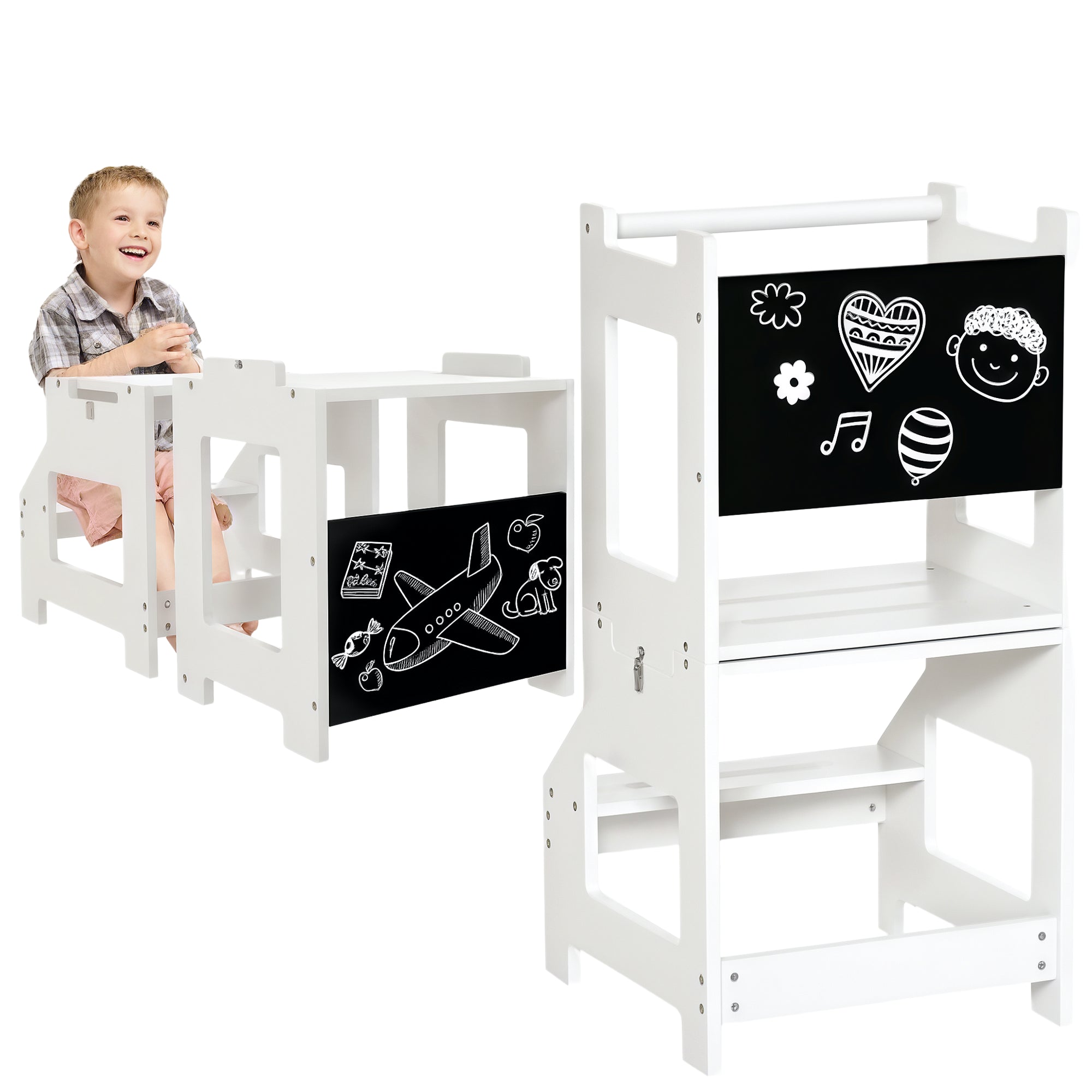 Torre de Aprendizagem Infantil 42x44x86cm Branco