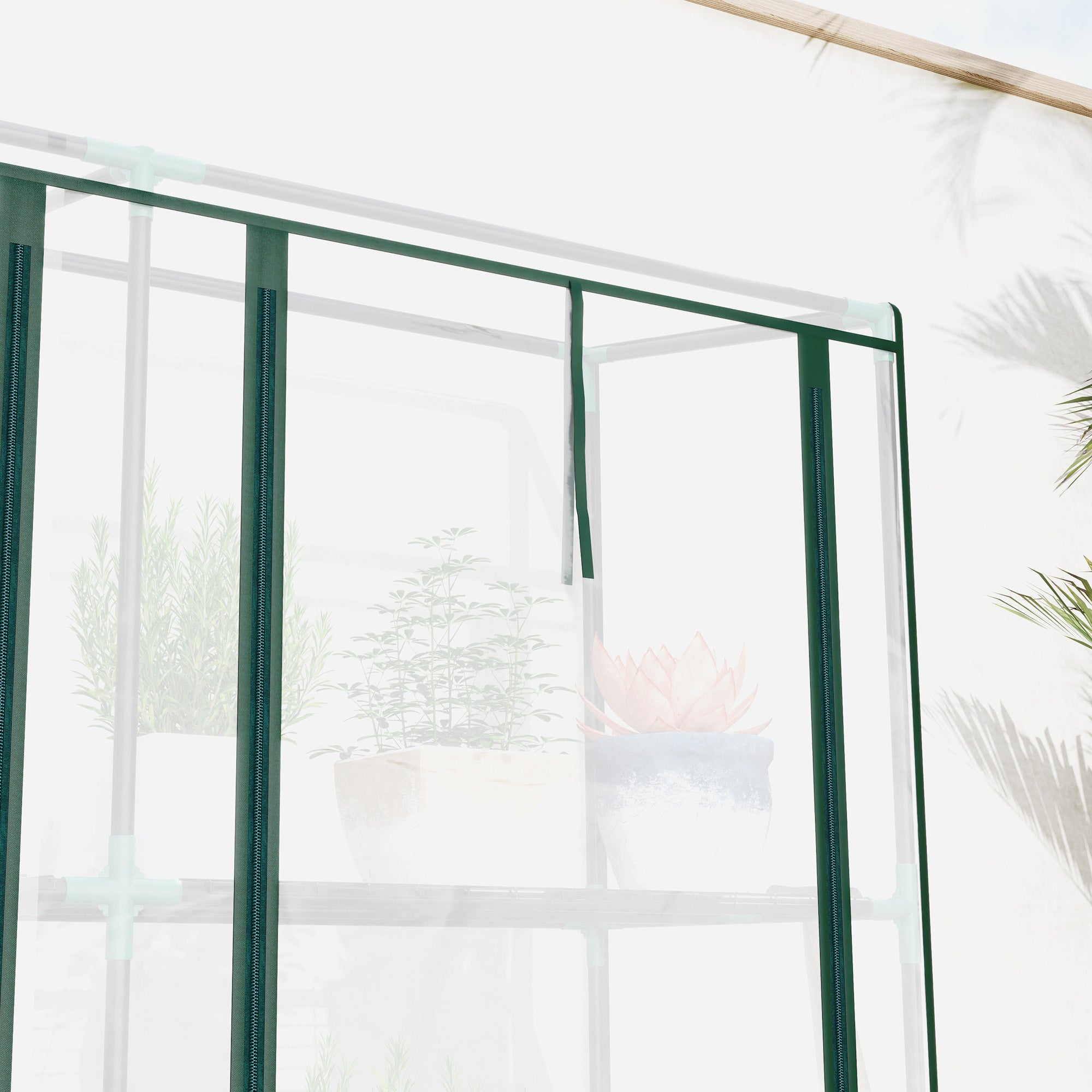 Estufa de Jardim Transparente 215x46x151 cm