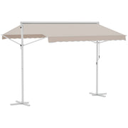 Toldo 300x295x255 cm Bege com Manivela Ângulo Ajustável