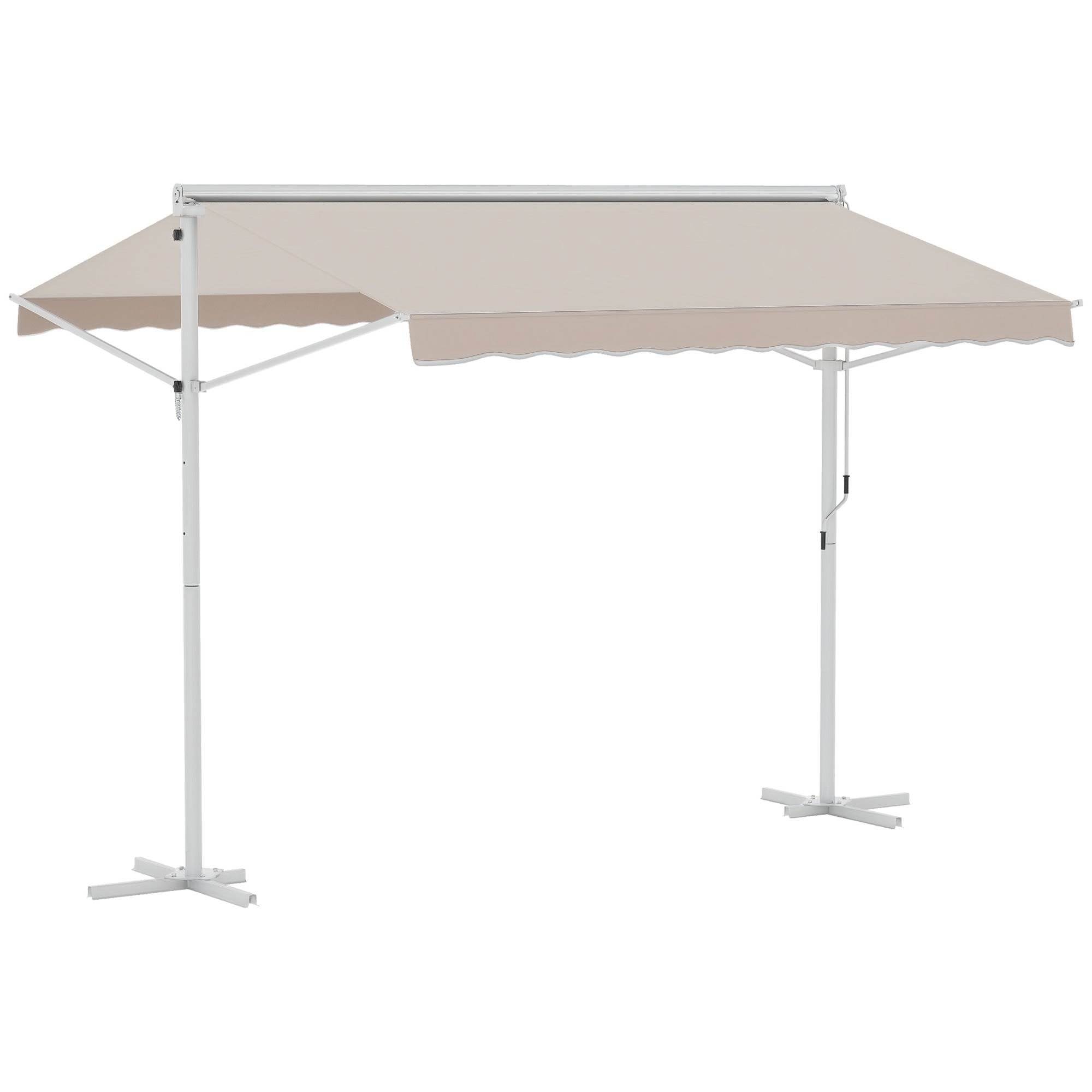 Toldo 300x295x255 cm Bege com Manivela Ângulo Ajustável
