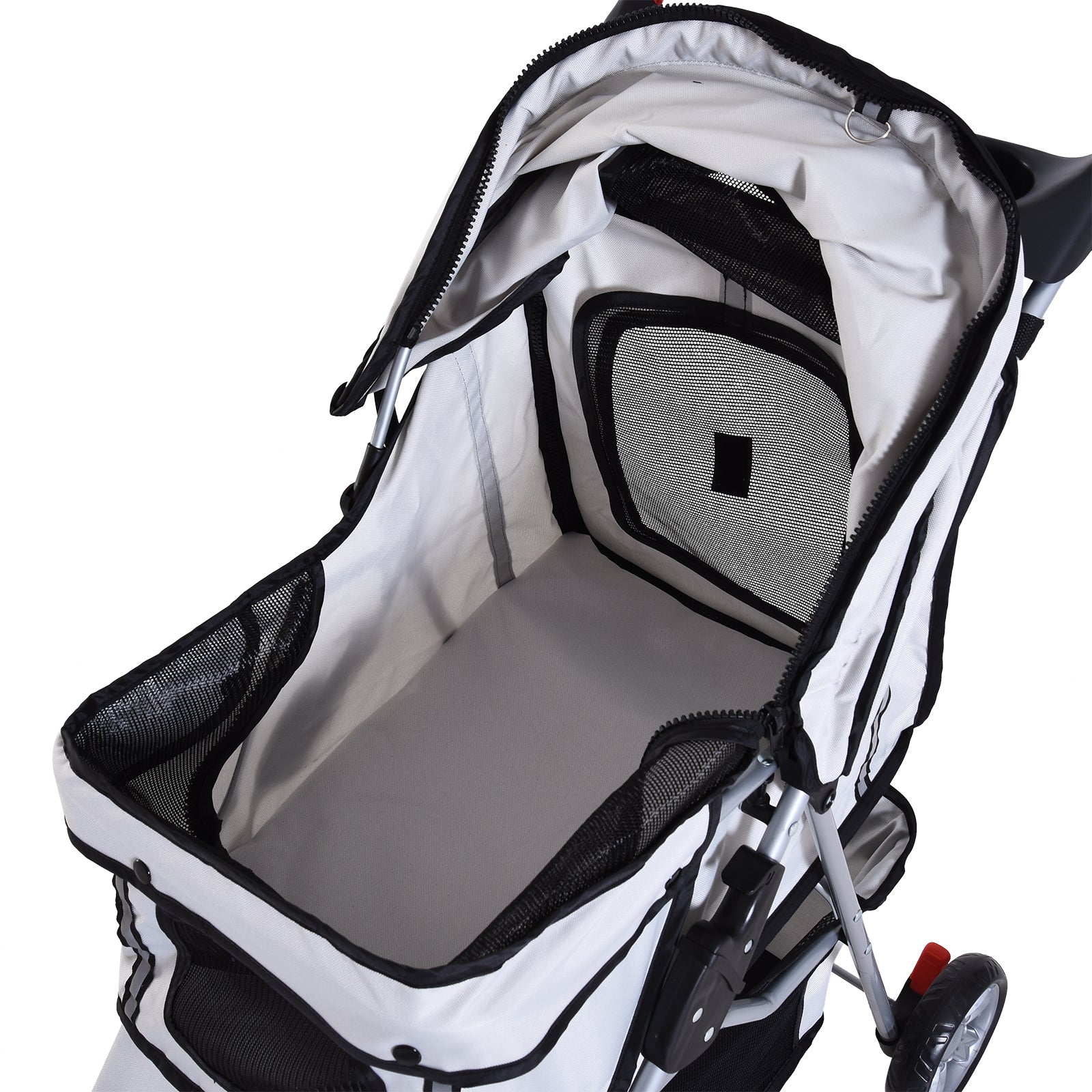 Carrinho de Passeio para Animais de Estimação 75x45x97cm Cinza