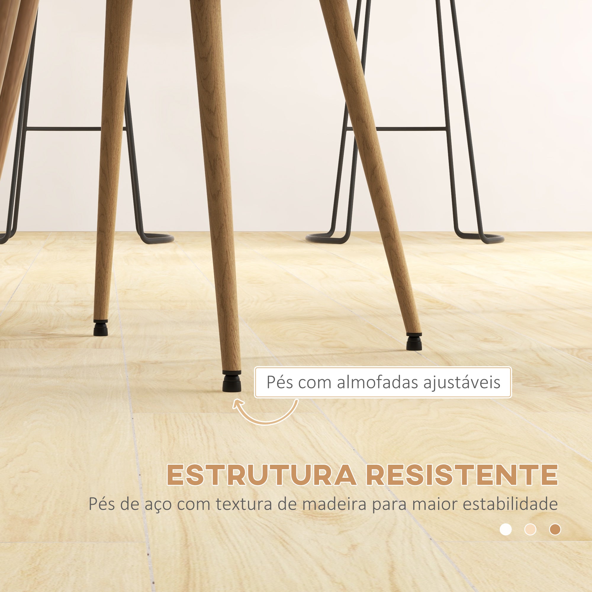 Conjunto de 2 Cadeiras Estofadas em Tecido de Linho Cinza Claro – 50x52x83 cm