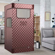 Sauna de Vapor Portátil com Gerador de Vapor 3L e Massajador de Pés - Café