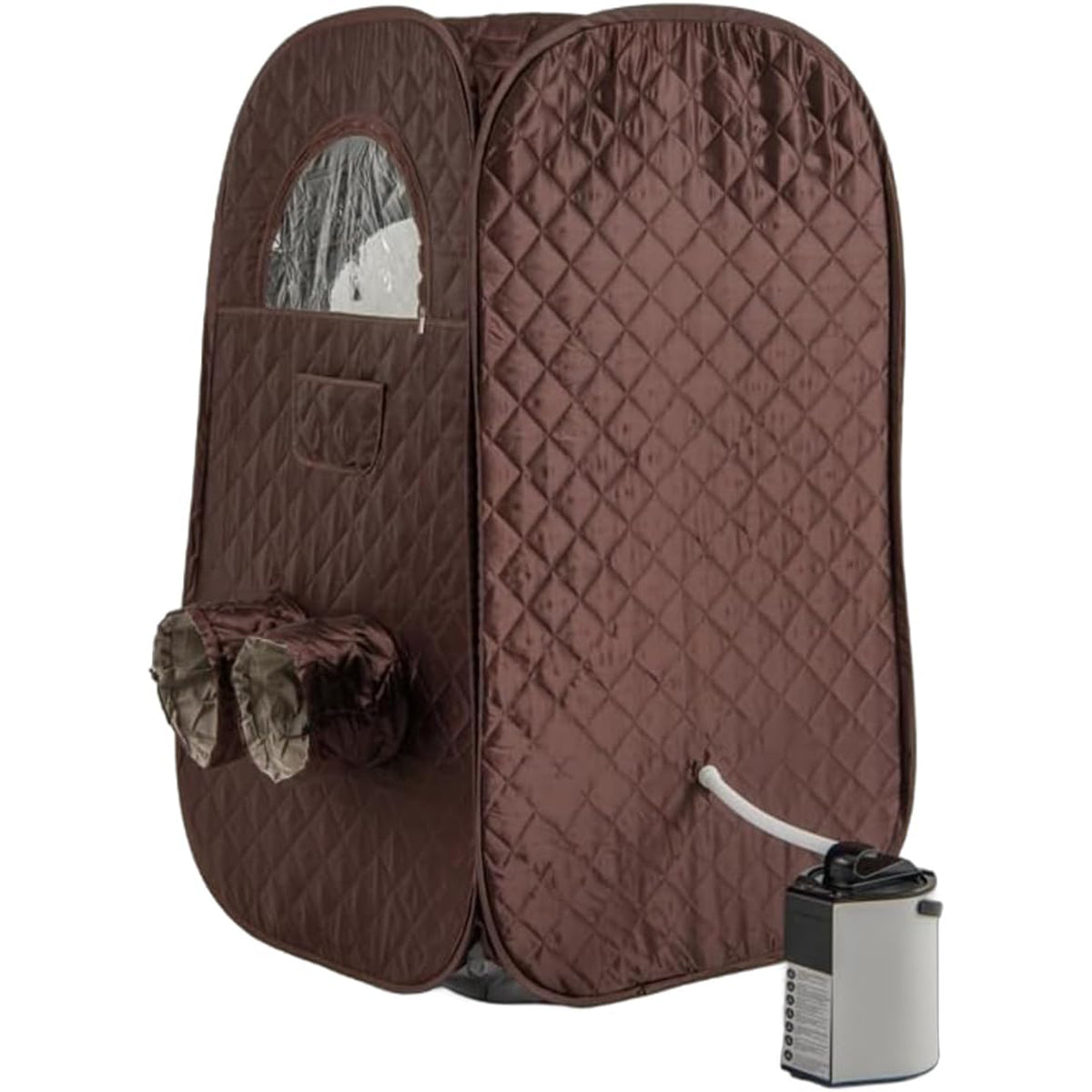 Sauna de Vapor para 1 ou 2 Pessoas com Gerador de Vapor de 1000W e 3L - Marrão