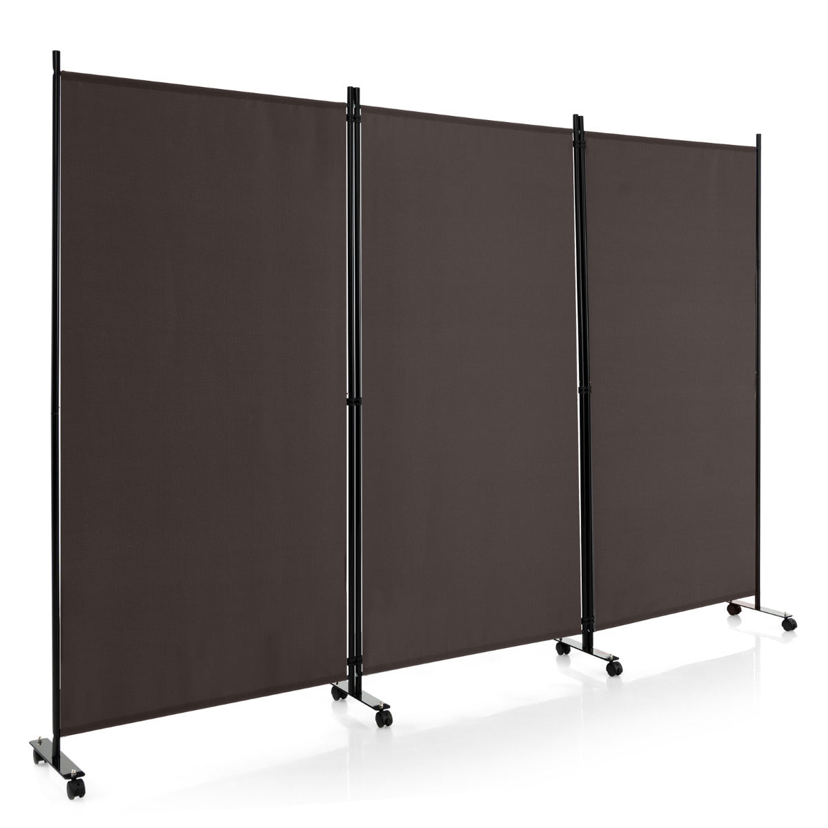Biombo de 3 Painéis com Rodas - Pantallas de Privacidade para Quartos Altura 180cm