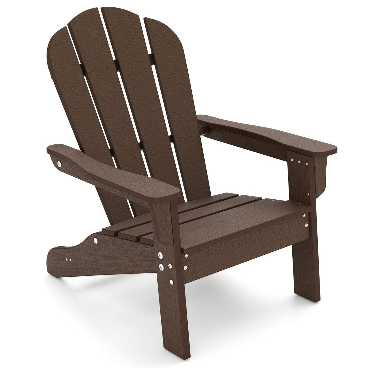 Cadeira Adirondack para Crianças de 3 a 8 Anos HDPE Resistente a Todas as Condições Climatéricas com Design Ergonómico - Castanho