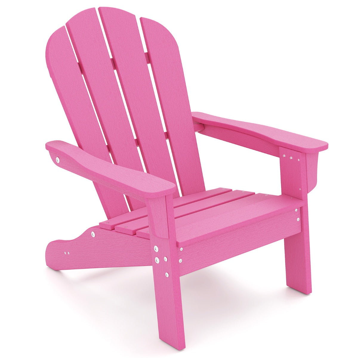 Cadeira Adirondack para Crianças de 3 a 8 Anos HDPE Resistente a Todo o Clima com Design Ergonómico - Rosa