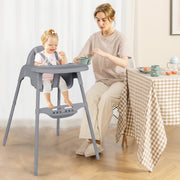 Cadeira Alta para Bebés e Crianças – Cinzenta – PP