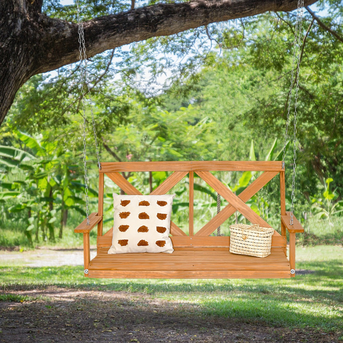 Banco de Jardim de Madeira – 134 x 60 x 65 cm – Natural