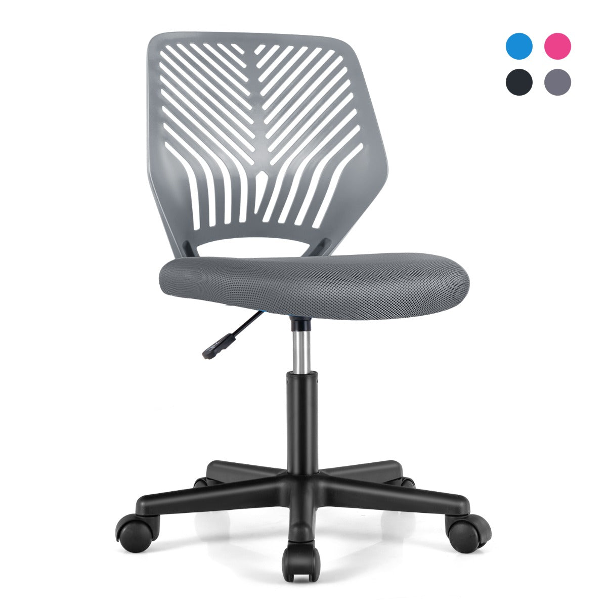 Cadeira de Escritório Ergonómica Ajustável em Altura para Crianças – 77 a 89 cm – Cinza – Malha