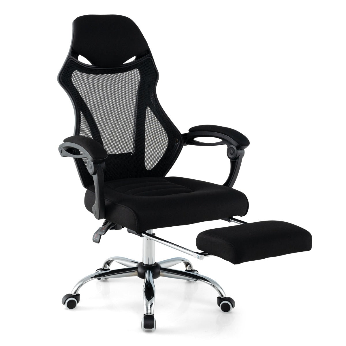 Cadeira de Escritório Ergonómica – 70 x 68 x 109,5-116,5 cm – Preto – Malha