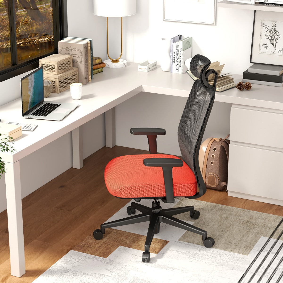 Cadeira de Escritório – 116-126 cm – Preto – Poliéster
