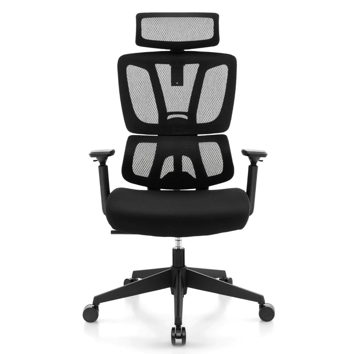 Cadeira de Escritório Giratória Ergonómica – 117-126,5 cm – Preto – Tecido de Malha