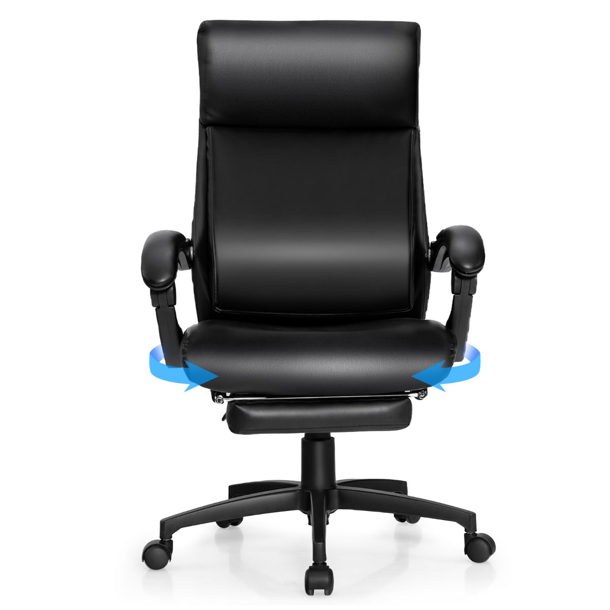 Cadeira de Escritório Ergonómica – 62 x 71,5 x 109-119 cm – Preto – Pele de PVC