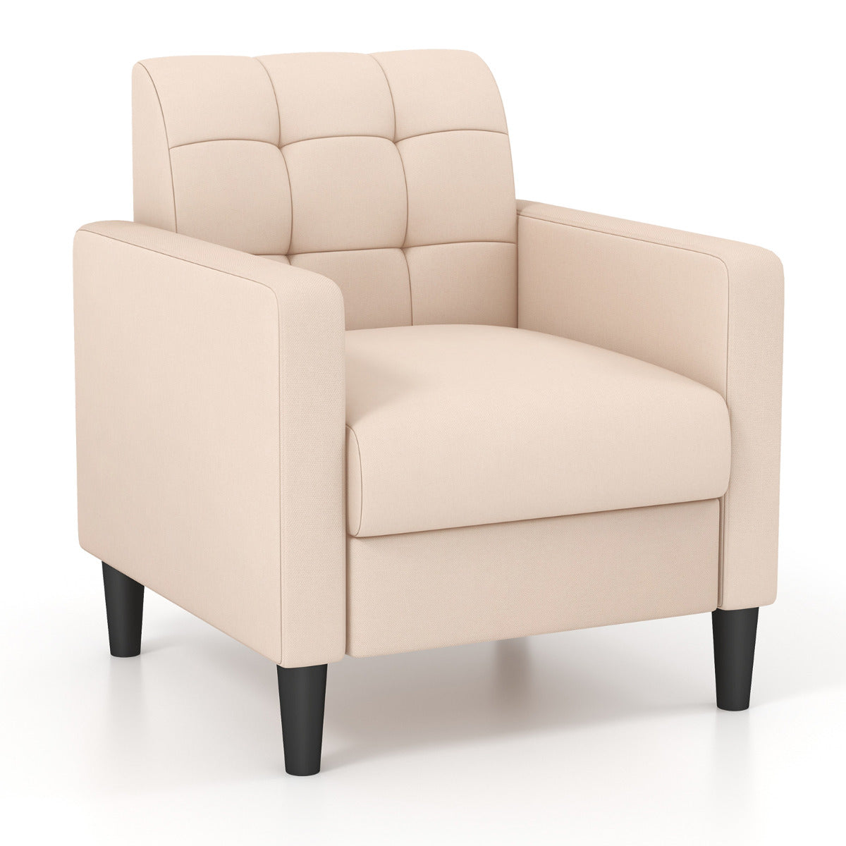 Cadeira de Veludo – Bege – Madeira