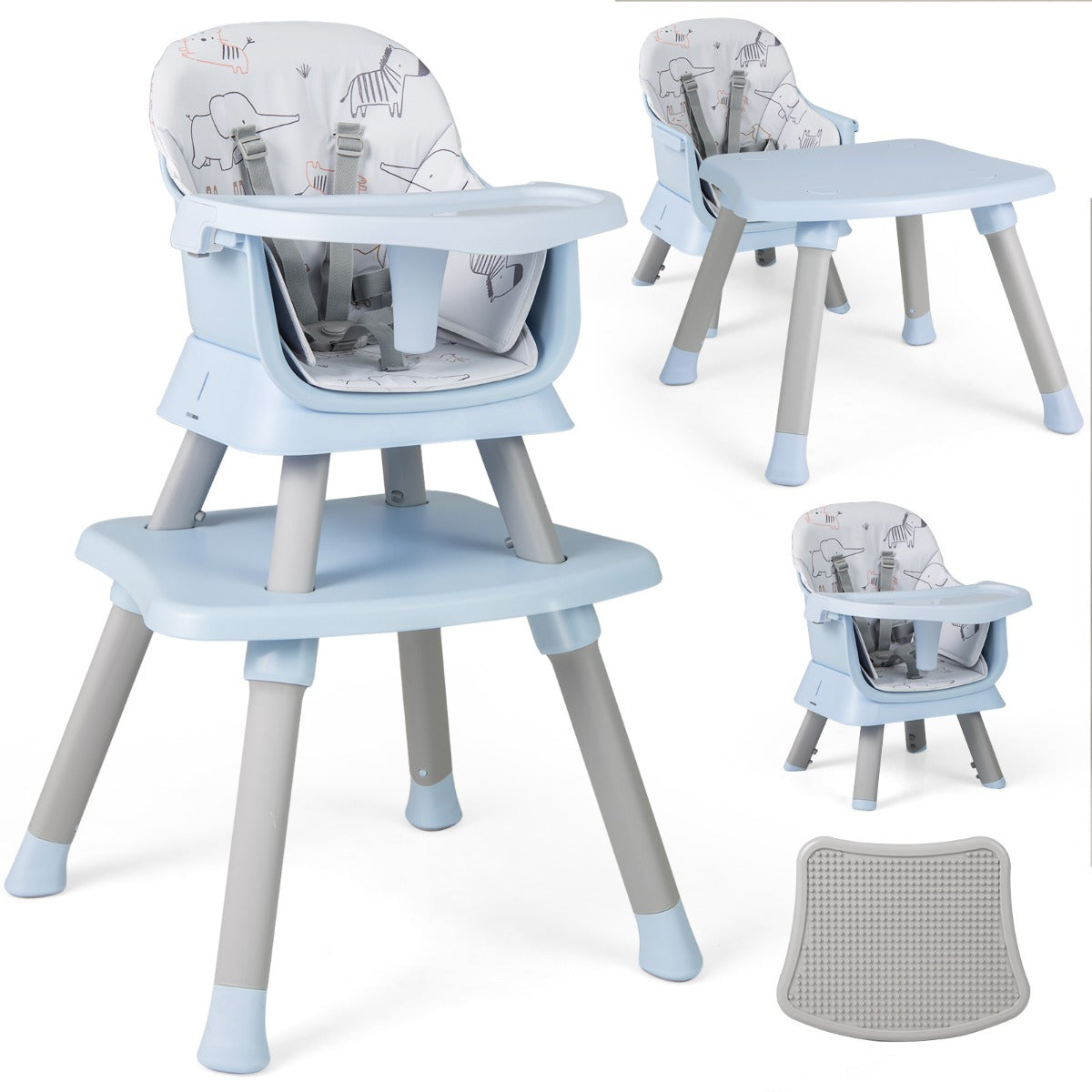 Silla Alta para Bebés 6 em 1 - Azul